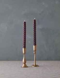 Rope Taper Candles (Set Of 2) By Greentree Home -Home Decor Sale RopeTapers setof2 Sangria 15040