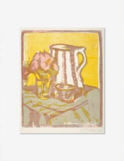 Still Life With Pitcher And Flowers Print By Ernst Ludwig Kirchner -Home Decor Sale StillLIfewithPitcherandFlowersUnframedprint