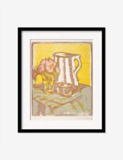Still Life With Pitcher And Flowers Print By Ernst Ludwig Kirchner -Home Decor Sale StillLifewithPitcherandFlowersBlackmatted
