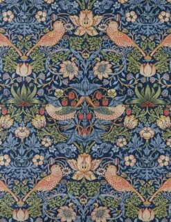 Strawberry Thief Cotton Fabric By Morris & Co. -Home Decor Sale StrawberryThiefFabricbyMorris Co. Indigo Mineral L04691880124