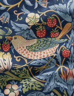 Strawberry Thief Cotton Fabric By Morris & Co. -Home Decor Sale StrawberryThiefFabricbyMorris Co. Indigo Mineral L04691880129