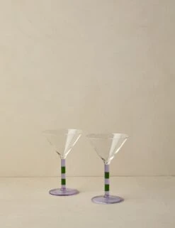 Striped Martini Glass (Set Of 2) By FAZEEK -Home Decor Sale StripedMartiniGlass Setof2 byFAZEEK A0659651 Product 0593