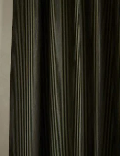 Striped Velvet Curtain Panel By Sarah Sherman Samuel -Home Decor Sale StripedVelvetCurtainPanel BlackandOlive 50 x84 L0468124 3 Product