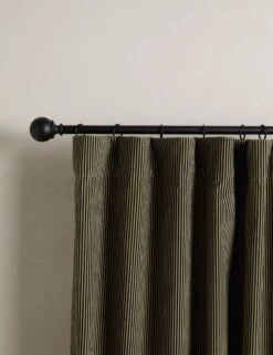 Striped Velvet Curtain Panel By Sarah Sherman Samuel -Home Decor Sale StripedVelvetCurtainPanel BlackandSand 50 x84 L0468112 2 Product