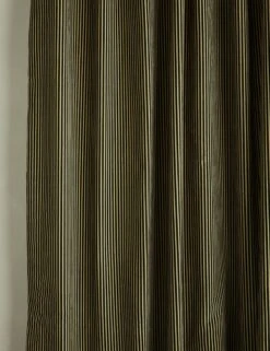 Striped Velvet Curtain Panel By Sarah Sherman Samuel -Home Decor Sale StripedVelvetCurtainPanel BlackandSand 50 x84 L0468112 3 Product