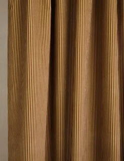 Striped Velvet Curtain Panel By Sarah Sherman Samuel -Home Decor Sale StripedVelvetCurtainPanel CopperandSand 50 x84 L0468116 3 Product
