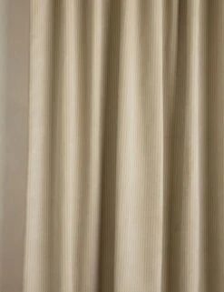 Striped Velvet Curtain Panel By Sarah Sherman Samuel -Home Decor Sale StripedVelvetCurtainPanel NaturalandOat 50 x84 L04681201520 3 Product