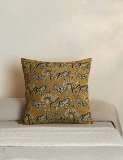 Tiger Pillow By Sarah Sherman Samuel -Home Decor Sale TigerPillowbySarahShermanSamuel Gold A0655808B StudioLifestyle