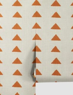 Triangles Grasscloth Wallpaper By Nathan Turner -Home Decor Sale TrianglesGrassclothTerracota