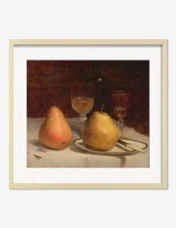 Two Pears On A Tabletop Print By Sanford Robinson Gifford -Home Decor Sale TwoPearsonaTabletopNaturalMatted