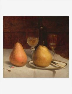 Two Pears On A Tabletop Print By Sanford Robinson Gifford -Home Decor Sale TwoPearsonaTabletopUnframedPrint