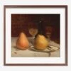 Two Pears On A Tabletop Print By Sanford Robinson Gifford -Home Decor Sale TwoPearsonaTabletopwalnutMatted