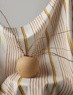 Two Tone Stripe Linen Fabric By Nathan Turner -Home Decor Sale TwoToneStripeLinenFabricbyNathanTurner TerracottaandDaffodil L0474201 285 Product