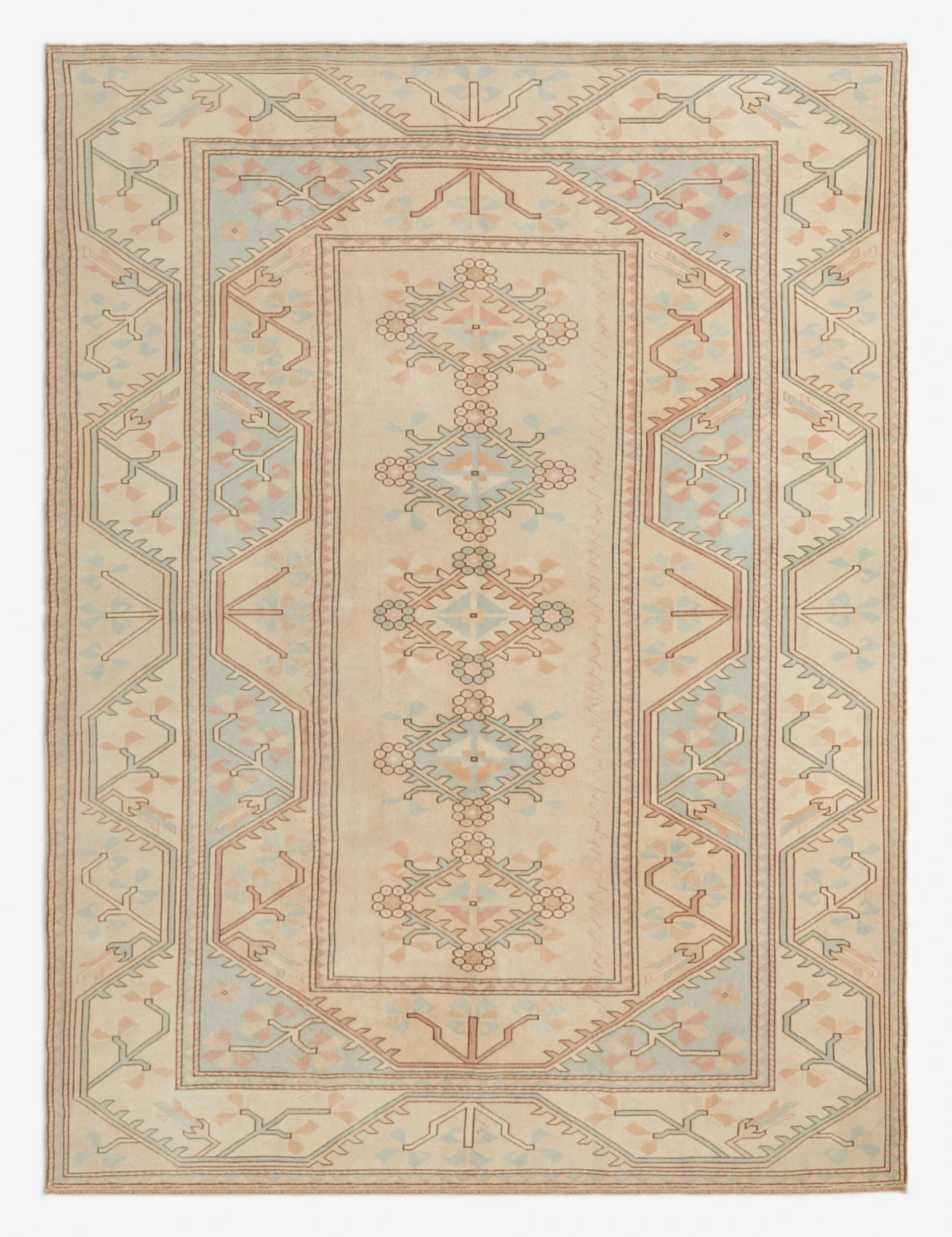 Vintage Turkish Hand-Knotted Wool Rug No. 275, 8'10" X 11'10"