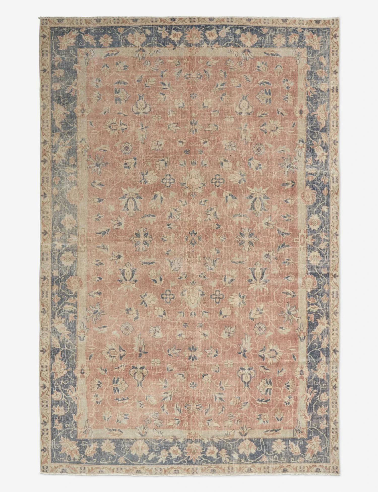 Vintage Turkish Hand-Knotted Wool Rug No. 167, 6'4" X 9'6"