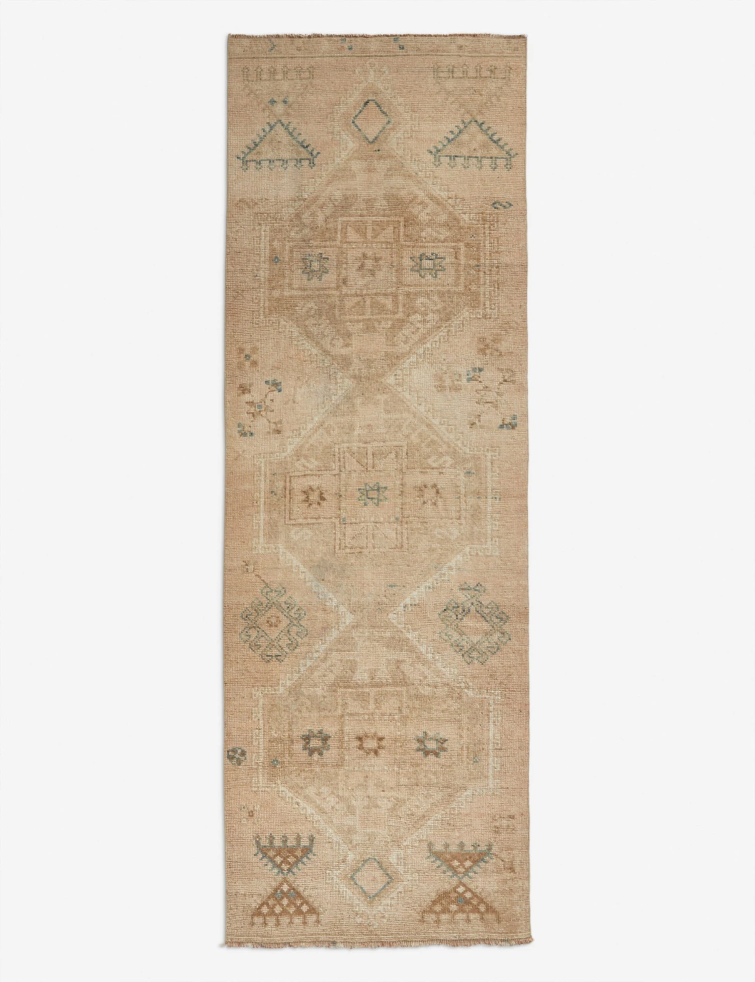 Vintage Turkish Runner Hand-Knotted Wool Rug No. 84, 3'3" X 10'2"