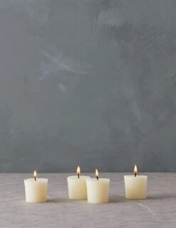 Votive Candles (Set Of 4) By Greentree Home -Home Decor Sale Votives setof4 Cream 15063