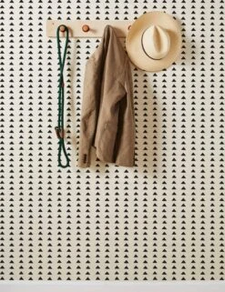 Triangles Grasscloth Wallpaper By Nathan Turner -Home Decor Sale Wallshoppe Grasscloth Triangles Black