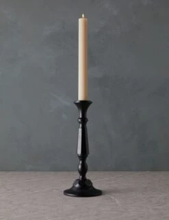 Wooden Georgian Candlesticks -Home Decor Sale WoodenGeorgianCandlestickNo.3 Black CSH11 BLA 2301