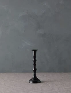 Wooden Georgian Candlesticks -Home Decor Sale WoodenGeorgianCandlestickNo.5 Black CSH09 BLA 2310
