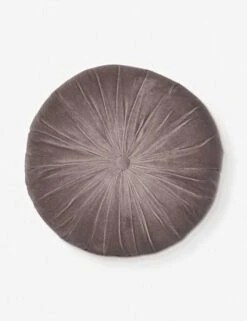 Monroe Velvet Round Pillow -Home Decor Sale a06501331 monroe velvet pillow warm grey 1 1 01485280 1c5f 460c 98a2 dece97366f1c