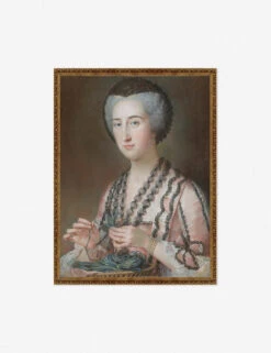 Lady Dungarvan, Countess Of Ailesbury (nee Susannah Hoare)' Wall Art By Mary Hoare -Home Decor Sale bronzegoldupdateLadyDungarvan