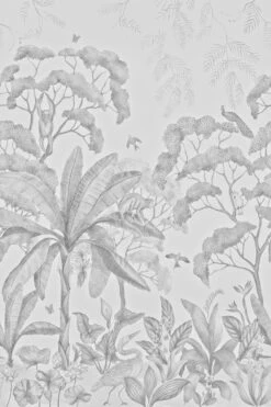 Jungle Wallpaper Mural 12 Jungle Wallpaper Mural -Home Decor Sale cdm4352 B W FULL MURAL site crop