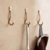Curvature Wall Hook (Set Of 3) By Ferm Living -Home Decor Sale fermLIVING CurvatureHooksSetOf3 Brass image