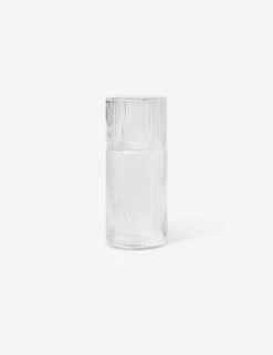 Ripple Glassware By Ferm Living -Home Decor Sale fermLIVING RippleSmallCarafeSet Clear pack 2 1
