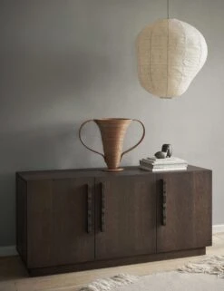 Amphora Decorative Rattan Vase By Ferm Living -Home Decor Sale fermLIVING AW23 UndaSideboard 1104268382 AmphoraVase 1104267462 KurbisLampshade 1104268211 01