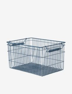 Cala Stackable Baskets (Set Of 2) By Ferm Living -Home Decor Sale fermLIVING AW24 CalaStackableBaskets SetOf2 DarkBlue 1104269879 1