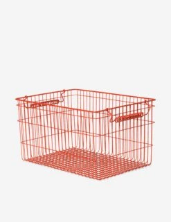 Cala Stackable Baskets (Set Of 2) By Ferm Living -Home Decor Sale fermLIVING AW24 CalaStackableBaskets SetOf2 PoppyRed 1104269881 1