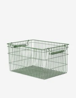 Cala Stackable Baskets (Set Of 2) By Ferm Living -Home Decor Sale fermLIVING AW24 CalaStackableBaskets SetOf2 VerdantGreen 1104269880 1