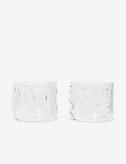 Doodle Glasses (Set Of 2) By Ferm Living 8 Doodle Glasses (Set Of 2) By Ferm Living -Home Decor Sale fermLIVING SS23 DoodleGlassesLow 1104267322 pack 1