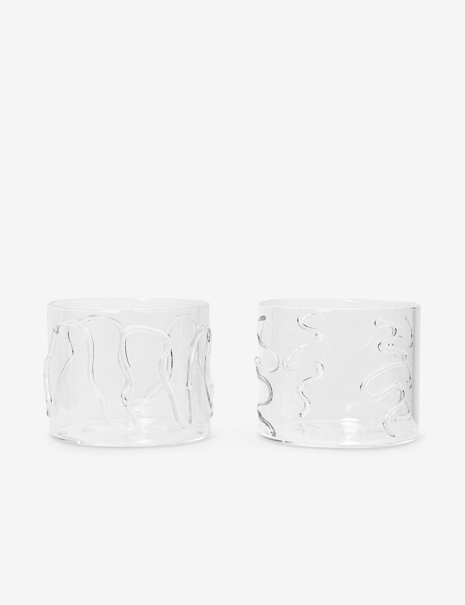 Doodle Glasses (Set Of 2) By Ferm Living 5 Doodle Glasses (Set Of 2) By Ferm Living - Image 3