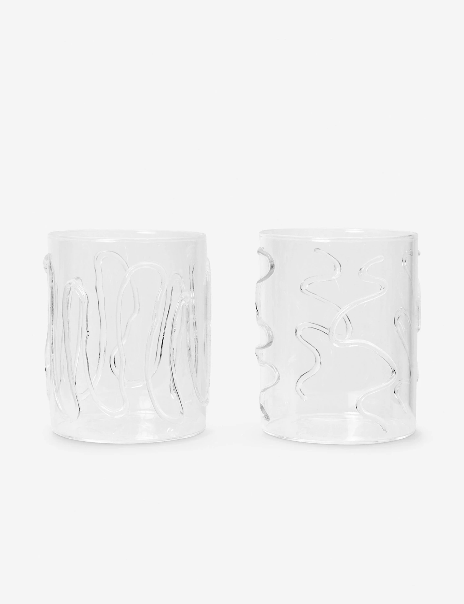 Doodle Glasses (Set Of 2) By Ferm Living 3 Doodle Glasses (Set Of 2) By Ferm Living
