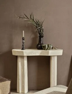 Gale Candle Holder By Ferm Living -Home Decor Sale fermLIVING SS24 StaffaConsoleTable Ivory 1104269338 GaleCandleHolder H25 1104268694 1