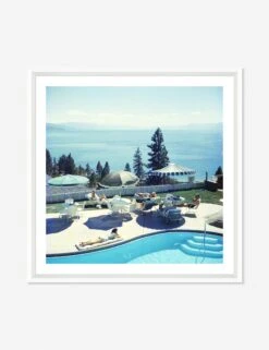 Relaxing At Lake Tahoe Photography Print By Slim Aarons -Home Decor Sale gtsa lulu 21 0040b w