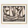 Japanese Woodcuts - Boats Print -Home Decor Sale lulu 20 0022