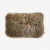 Albany Fur Lumbar Pillow, Natural -Home Decor Sale xu 1001 24